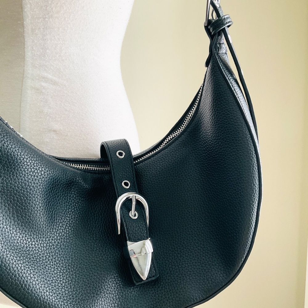 Pixie Mood Macy Pebble Leather Purse with Silver Hardware